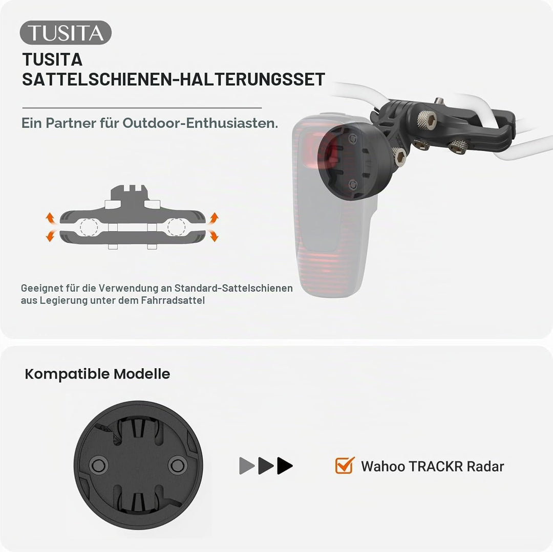 TUSITA Sitzschienen Halterung Kit Kompatibel mit Wahoo TRACKR Radar