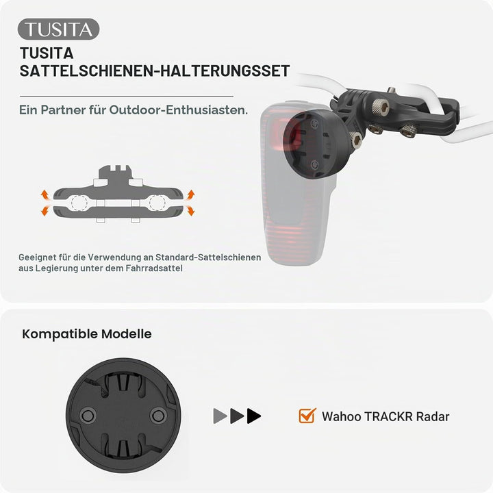 TUSITA Sitzschienen Halterung Kit Kompatibel mit Wahoo TRACKR Radar
