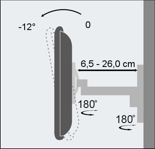 Techly ICA-LCD-2901WH TV-Wandhalterung 48,3cm (19) - 94,0cm (37) Neigbar+Schwenkbar Weiss