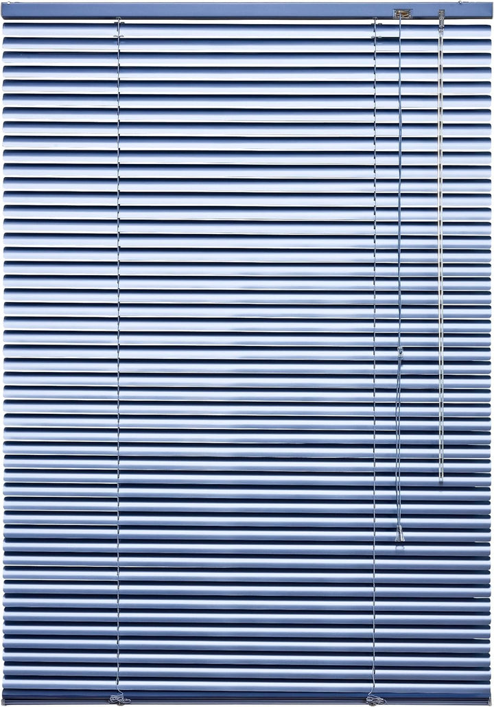WR-Design Alu Jalousie hellblau metallic Sky - Breite 50 bis 240 cm - Höhe 130/160 / 220 cm - Tür Fe