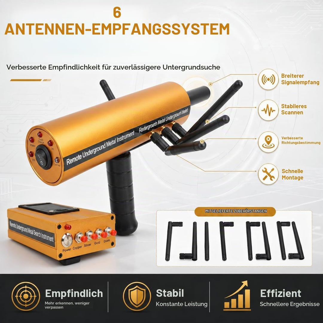 Golddetektor Unterirdisch, Gemahlenen Penetrieren, Ass Metall -Detektor Metall Pinpointer 30m Tiefe