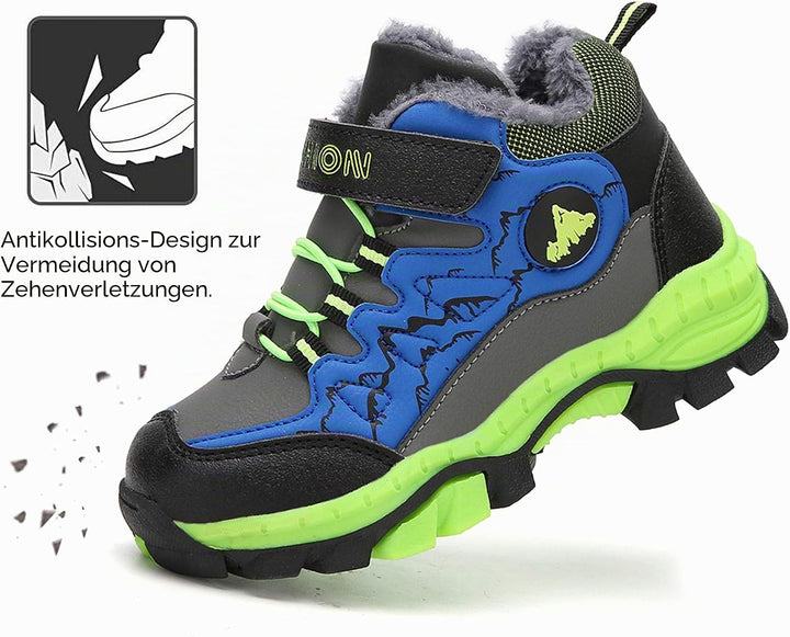 ZYLDK Kinder Winterschuhe Warm Gefütterte Winterboots Jungen Mädchen Trekkingschuhe Schneestiefel Ba