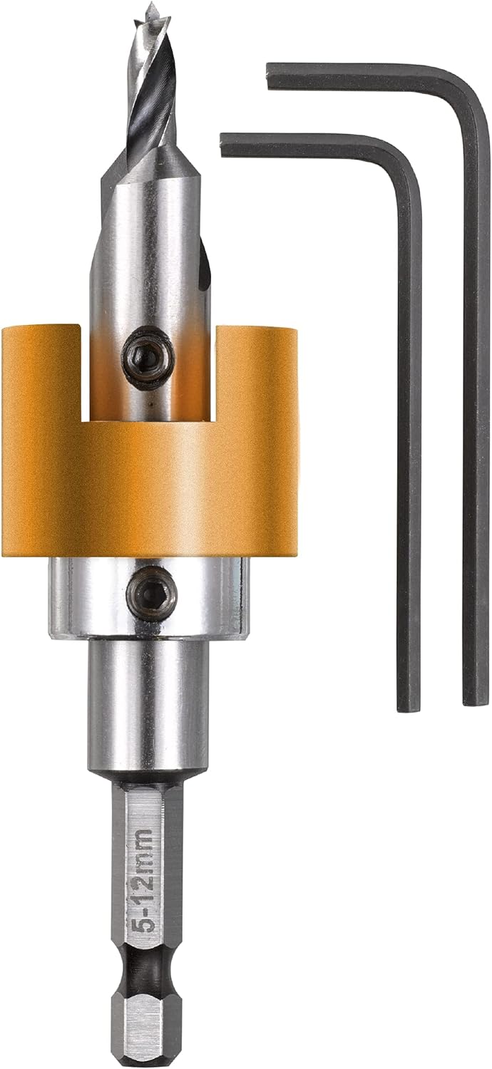 kwb Hartholzbohrer Ø 6 mm aus HSS-M2 mit Senker, verstellbarem Tiefenstopp und 1/4" Sechskantschaft