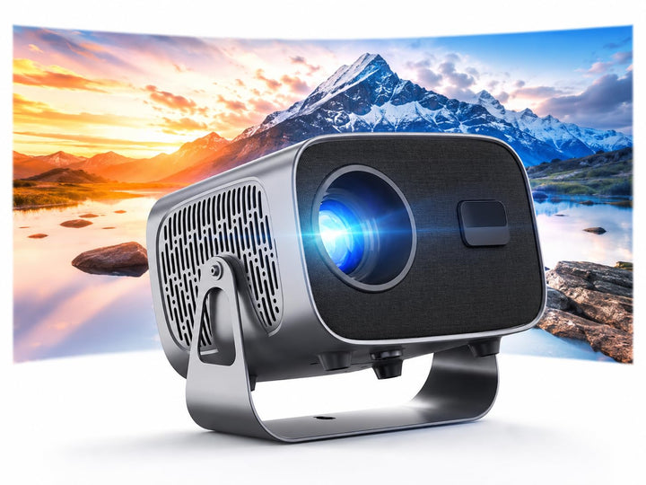 Smarter Projektor, Android 11-System, 1080P mit 4K-Unterstützung, Keystone-Korrektur, WiFi 6 &amp; Bluet