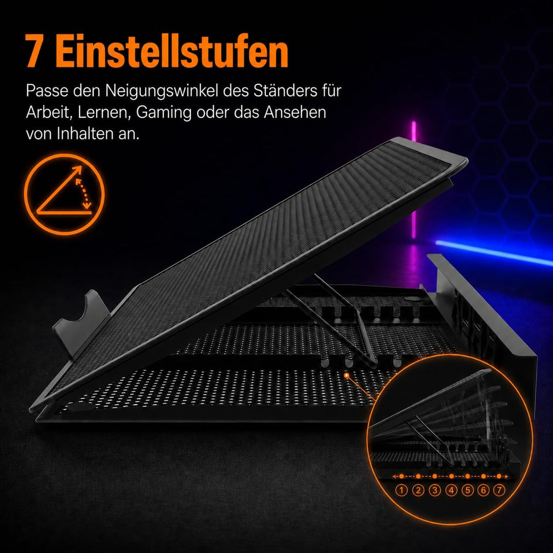 KRUX Laptop Stand, universeller Laptopständer, komplett aus Metall, Gute Belüftung des Notebooks, Ve