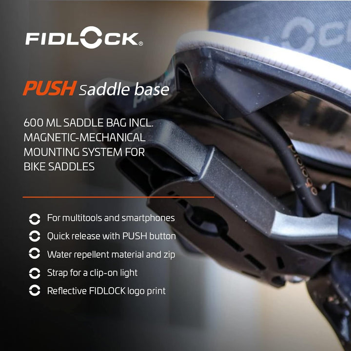 Fidlock Unisex – Erwachsene PUSH saddle base, schwarz, One Size