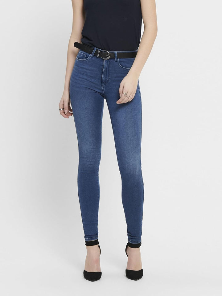 ONLY Female Skinny Jeans ONLBLUSH Mittlere Taille Skinny Fit Knöchellang Jeans Klassisch XS Kurz Bla