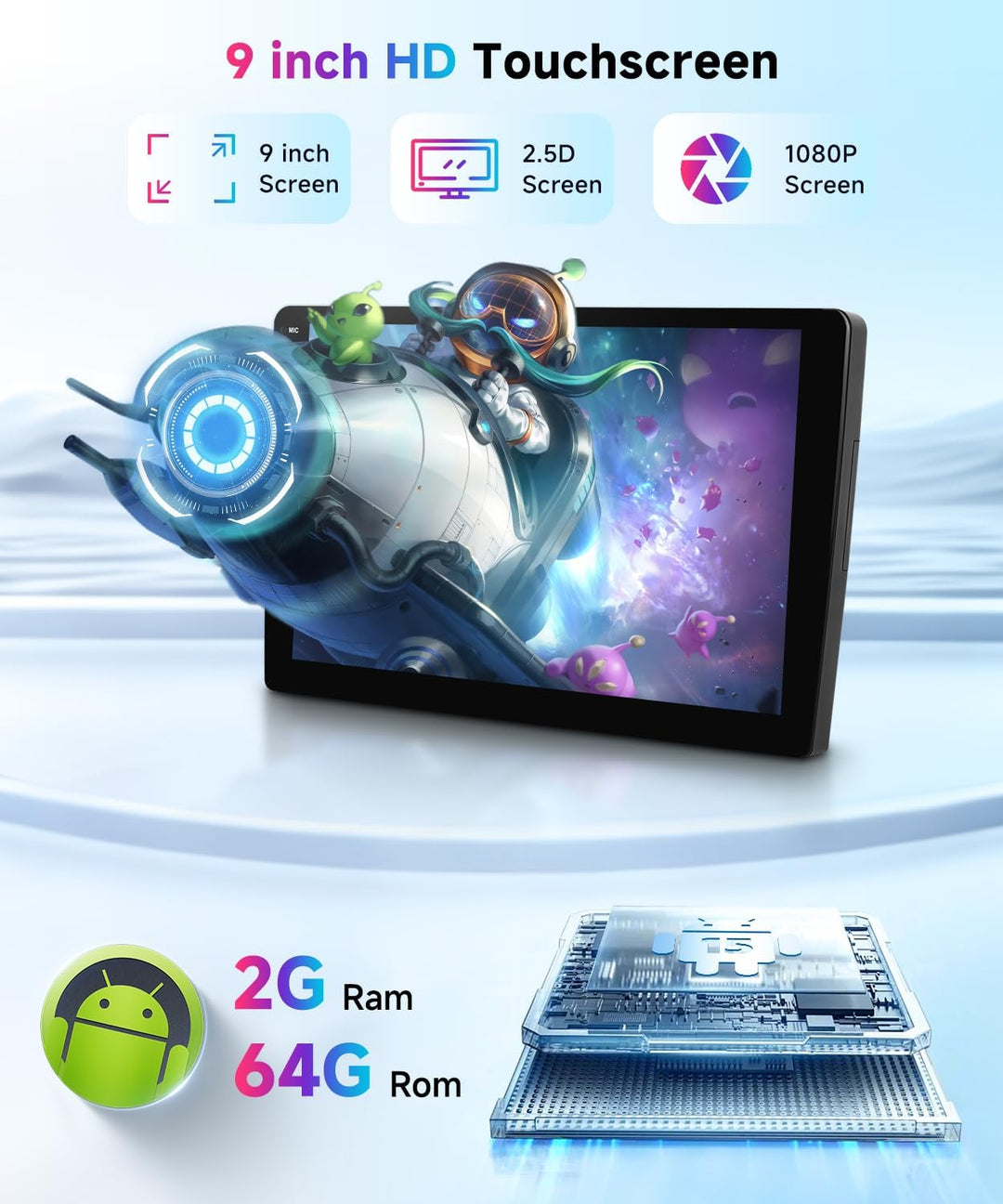 VECHTEL Autoradio 2G+64G Android 15 für Suzuki Swift 2011-2017 Suzuki Ertiga 2012-2017, 9 Zoll HD 2.