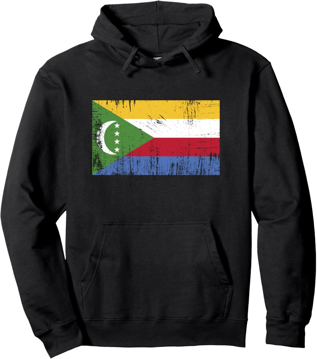 Komoren Flagge The Comoros Fahne Geschenk Fussball-Fan Sport Pullover Hoodie