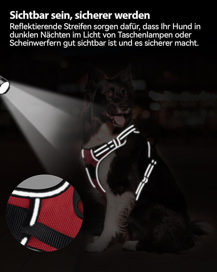 Joytale Hundegeschirr Grosse Hunde, reflektierendes Geschirr Hund, luftdurchlässige Anti Zug Hundege