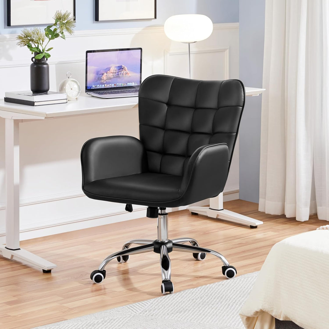 Yaheetech Bürostuhl Ergonomischer Schreibtischstuhl Bürohocker Arbeitsstuhl Drehstuhl höhenverstellb
