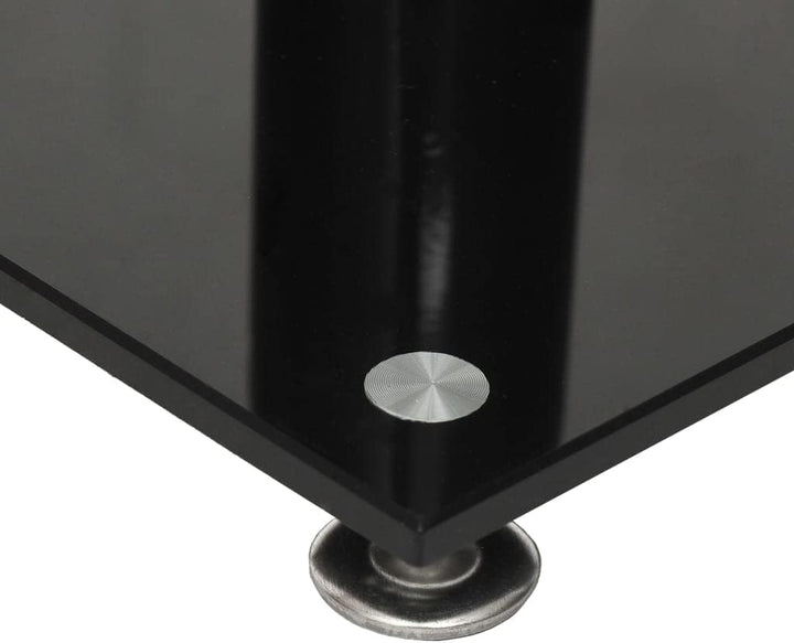 vidaXL Lautsprecher-Ständer 2 STK. Schwarz Hartglas 1 Säule 40 x 40 x 86 cm Schwarz, 40 x 40 x 86 cm