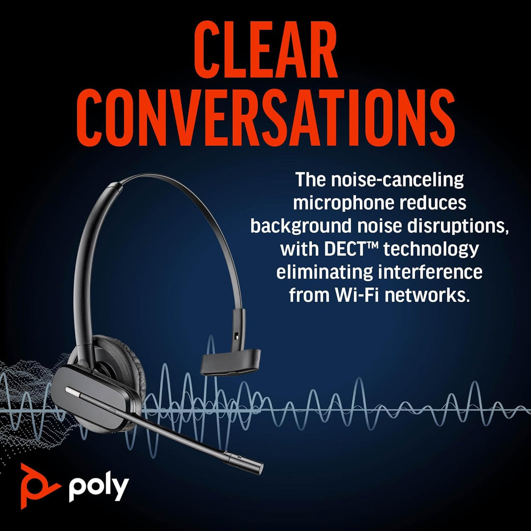 Poly DECT Headset CS540 konvertibel etail 2024 Version Gestreift, 2024 Version Gestreift