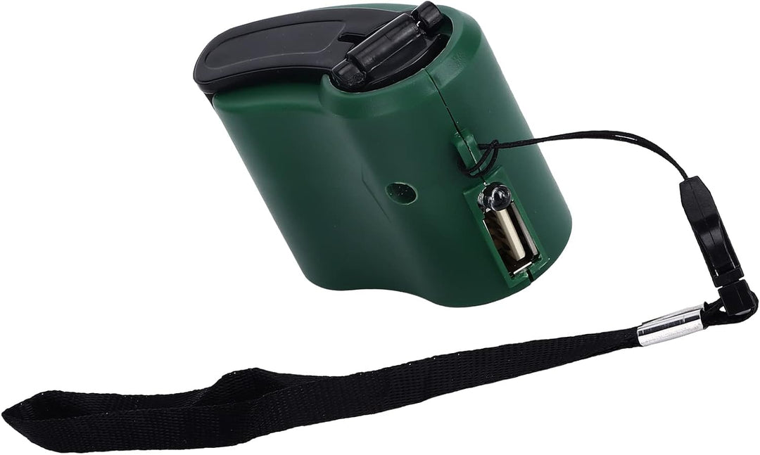 USB-Handkurbel-Handy-Ladegerät, Tragbarer Notstromgenerator mit LED-Licht für Outdoor-Wanderungen (G