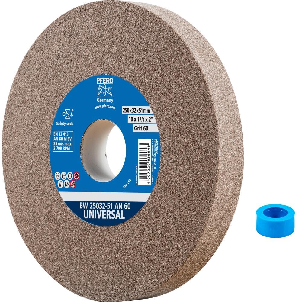 PFERD Schleifbockscheibe UNIVERSAL, 250x32x51mm, A60, 39009721 – Harte Schleifscheibe für universell