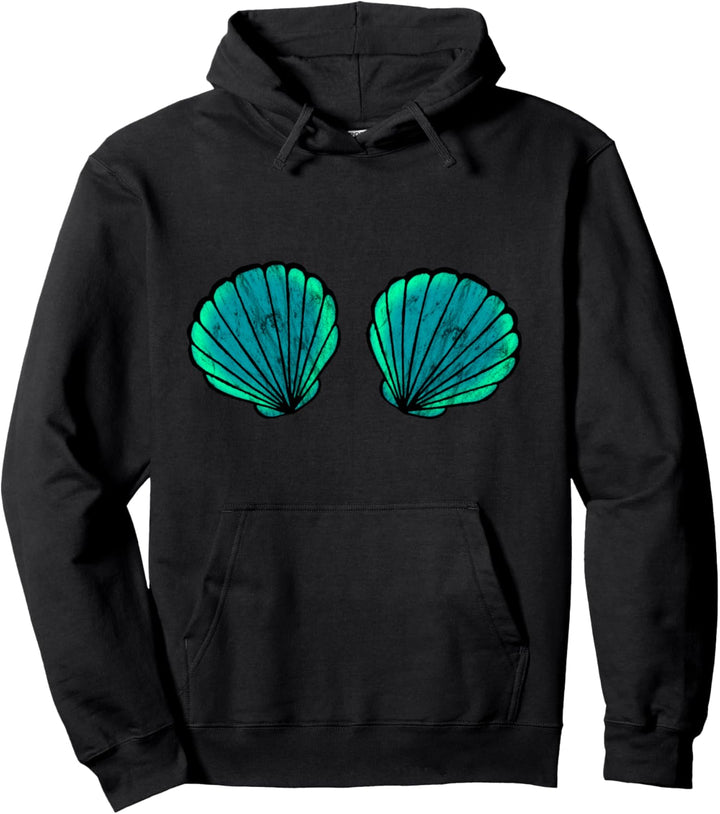 Nixe Meerjungfrau Muschel Nixen Bikini BH Strand Kostüm Pullover Hoodie