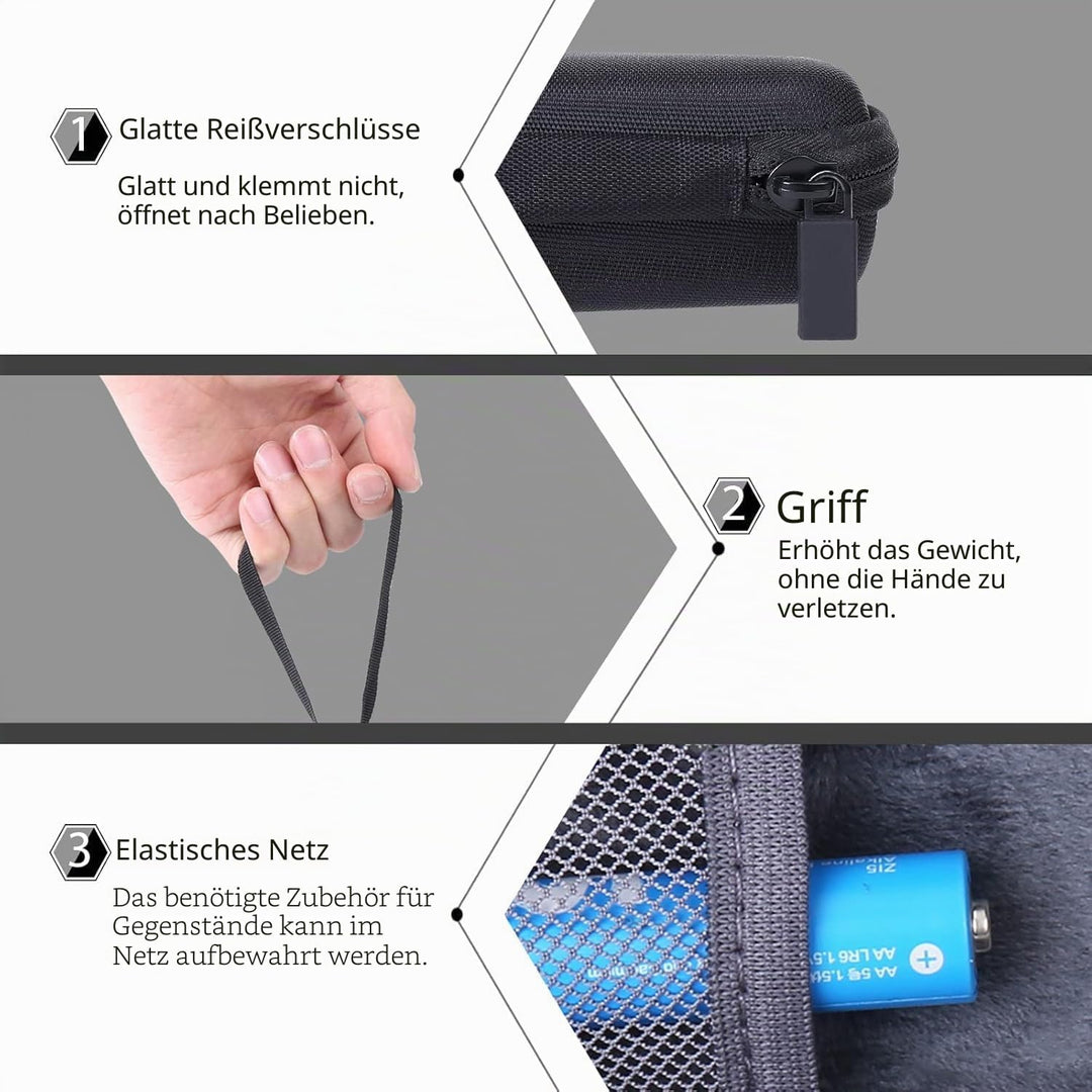 co2CREA Hart Reise Schutz Hülle Etui Tasche für Zoom H1n H1 Tragbarer Audio Handy Recorder, Nur Hüll