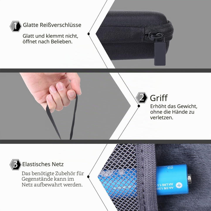 co2CREA Hart Reise Schutz Hülle Etui Tasche für Zoom H1n H1 Tragbarer Audio Handy Recorder, Nur Hüll