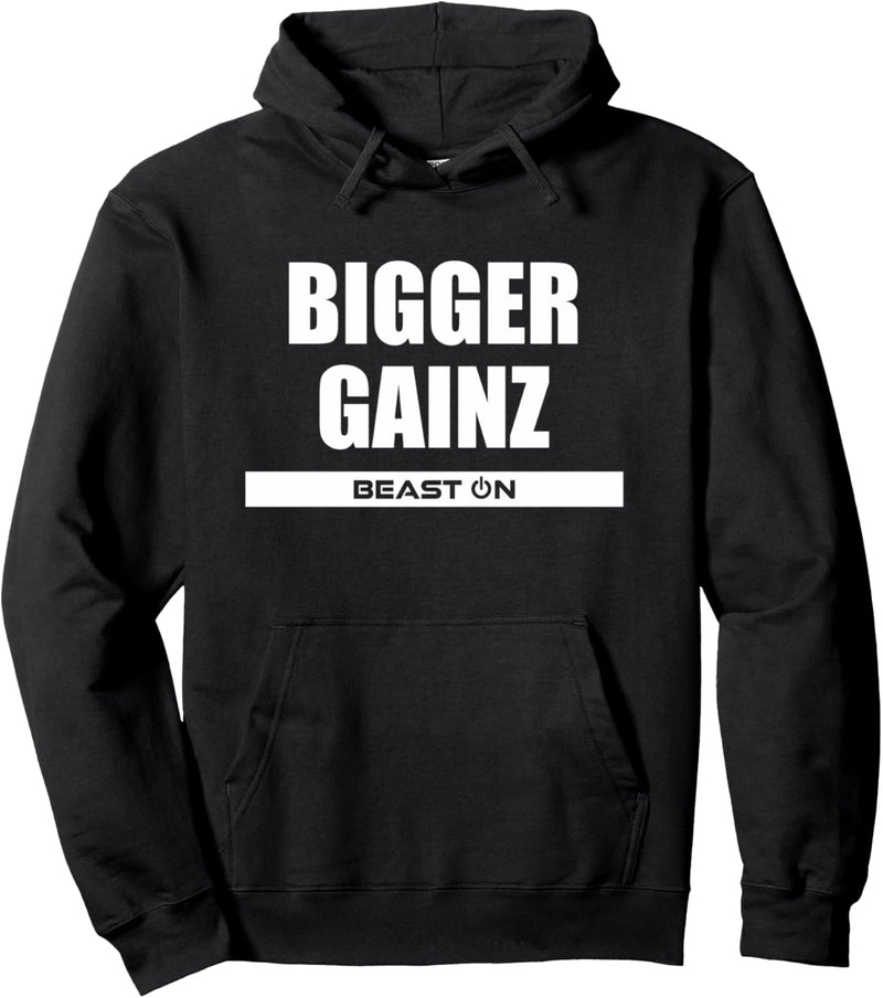 Bigger Gainz Bodybuilding Gains Training Gym Fitness Workout Pullover Hoodie