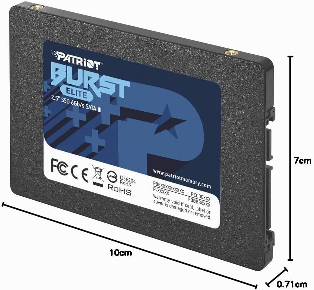 Patriot Burst Elite Interne SSD 1.9TB SATA 3 2,5 Zoll 1.92TB Single Unit Retail, 1.92TB Single Unit