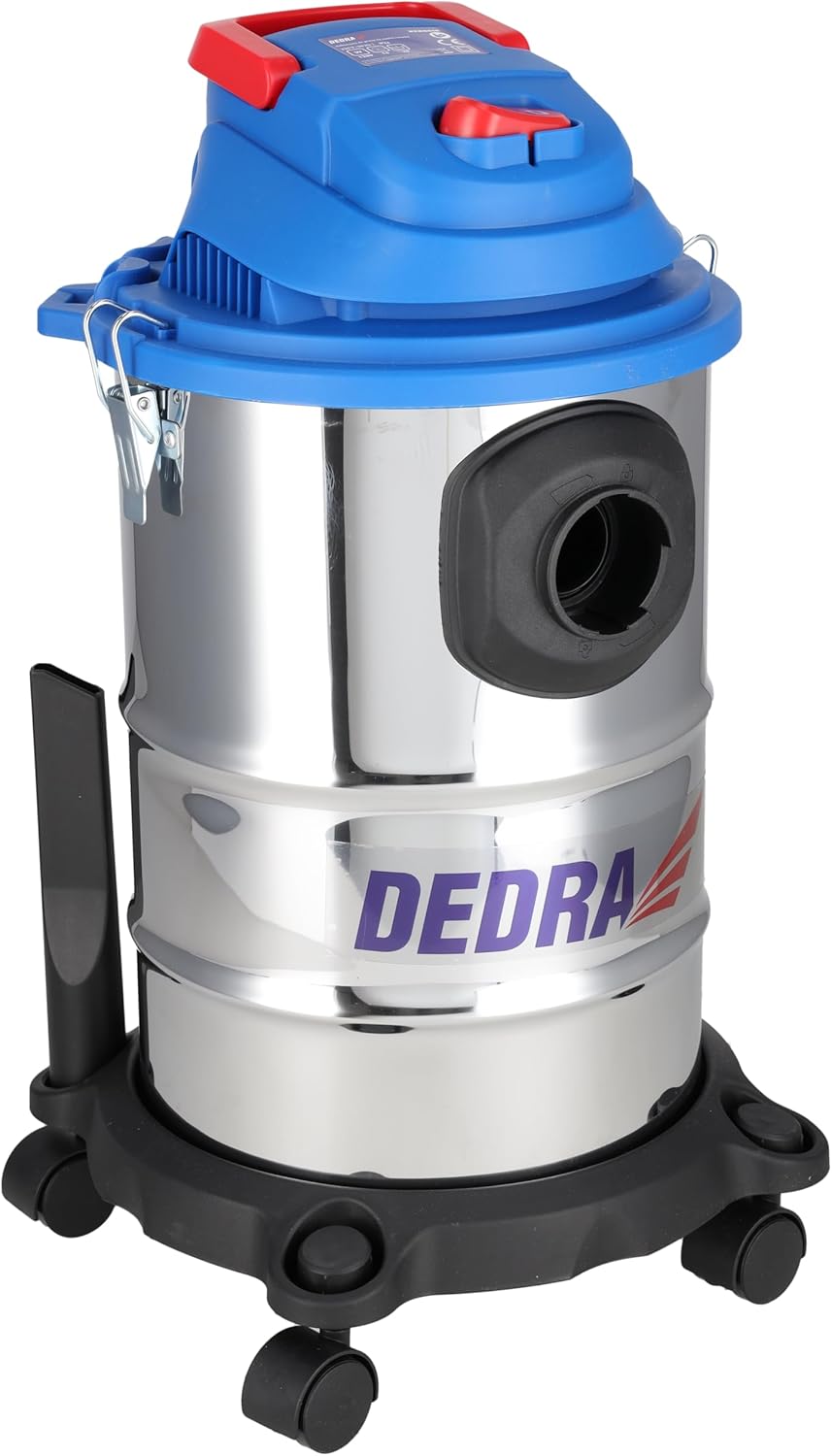 Dedra Nass-/Trockensauger DED6610, stark 1200 W, 20 Liter Fassungsvermögen, Baumwollfilter + Beutel,