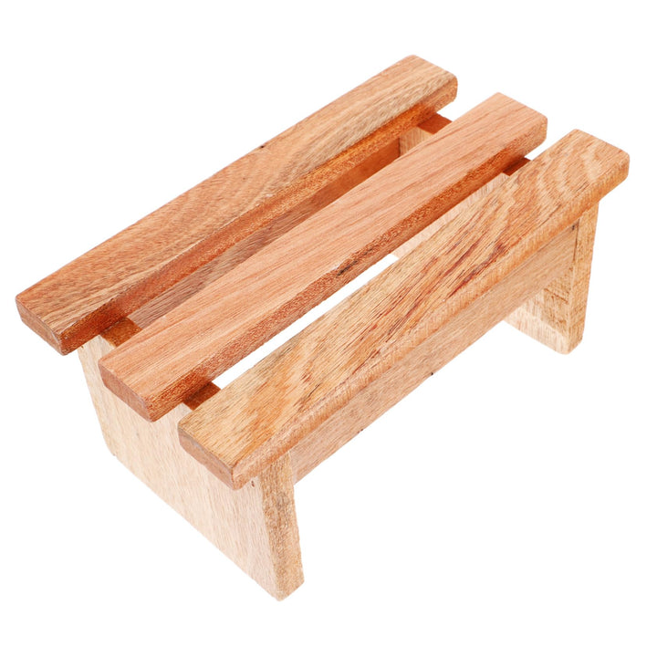 Tofficu Fusshocker Holzfussschemel Mittlere Grösse rutschfest Multifunktional Für Bad Sauna Und Wohn