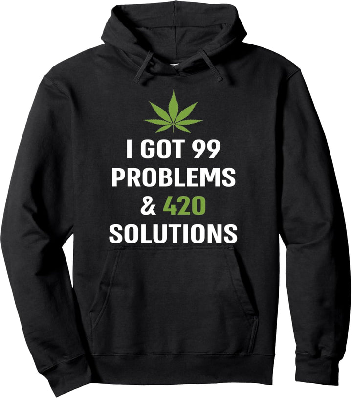 Marihuana Blatt Lustig Hochkommen Grunge Pullover Hoodie