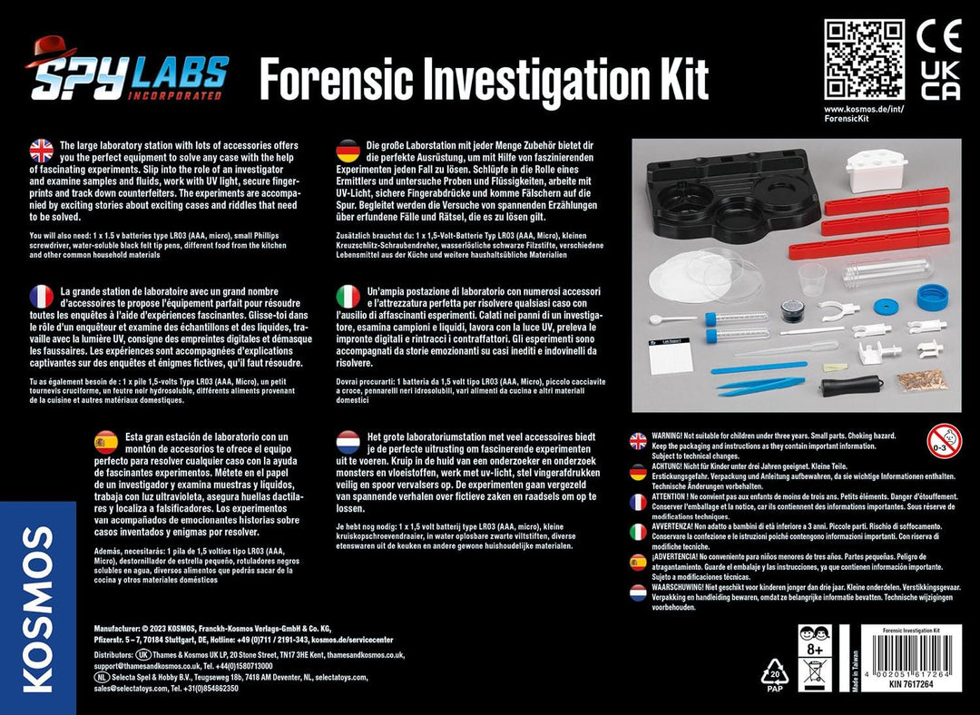 Kosmos 617240 Spy Labs Incorporated Forensic Investigation Kit, Detective Laboratory,Analyse Evidenc