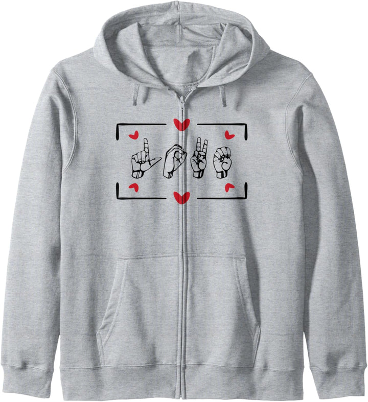 Love American sign Language. ASL Love Gift for Valentine's Kapuzenjacke