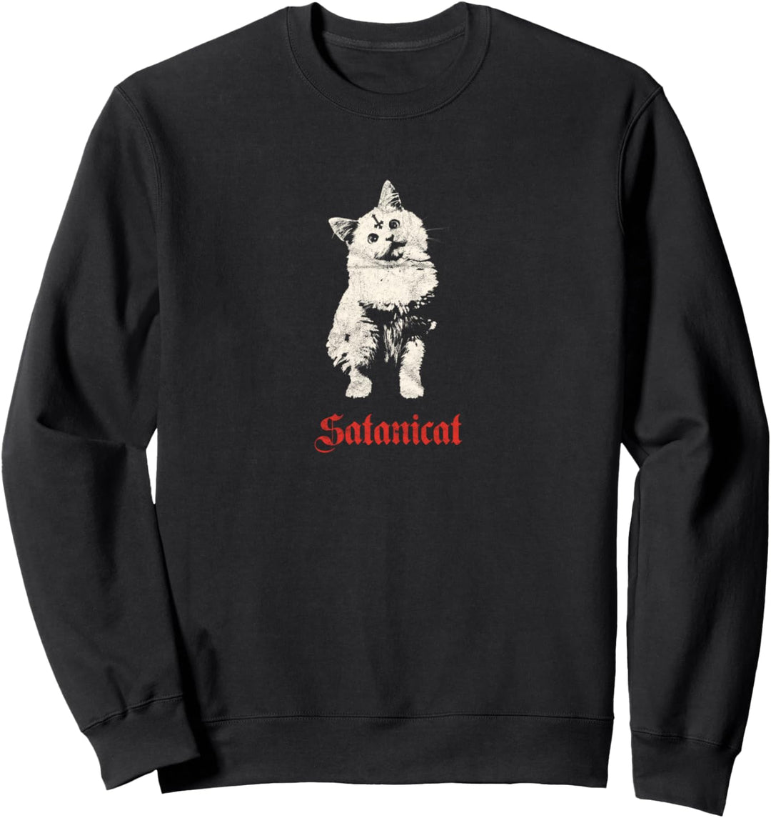 Occult Satanicat Satan Gothic Grunge Satan Devil Vintage Sweatshirt