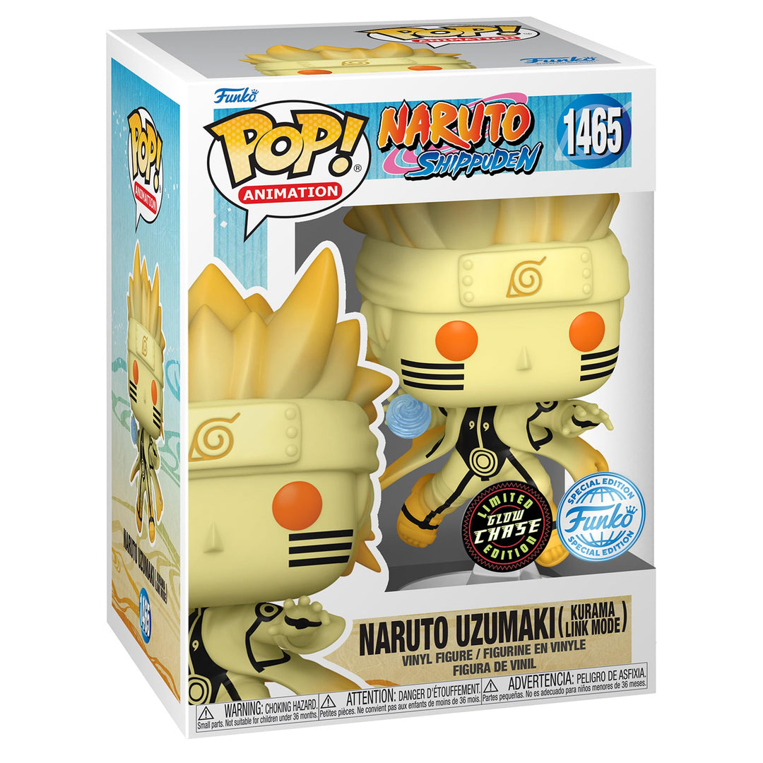 Funko Pop! Animation: Naruto Shippuden - Naruto Uzumaki im Kurama Link Mode mit Rasengan Glow Chase