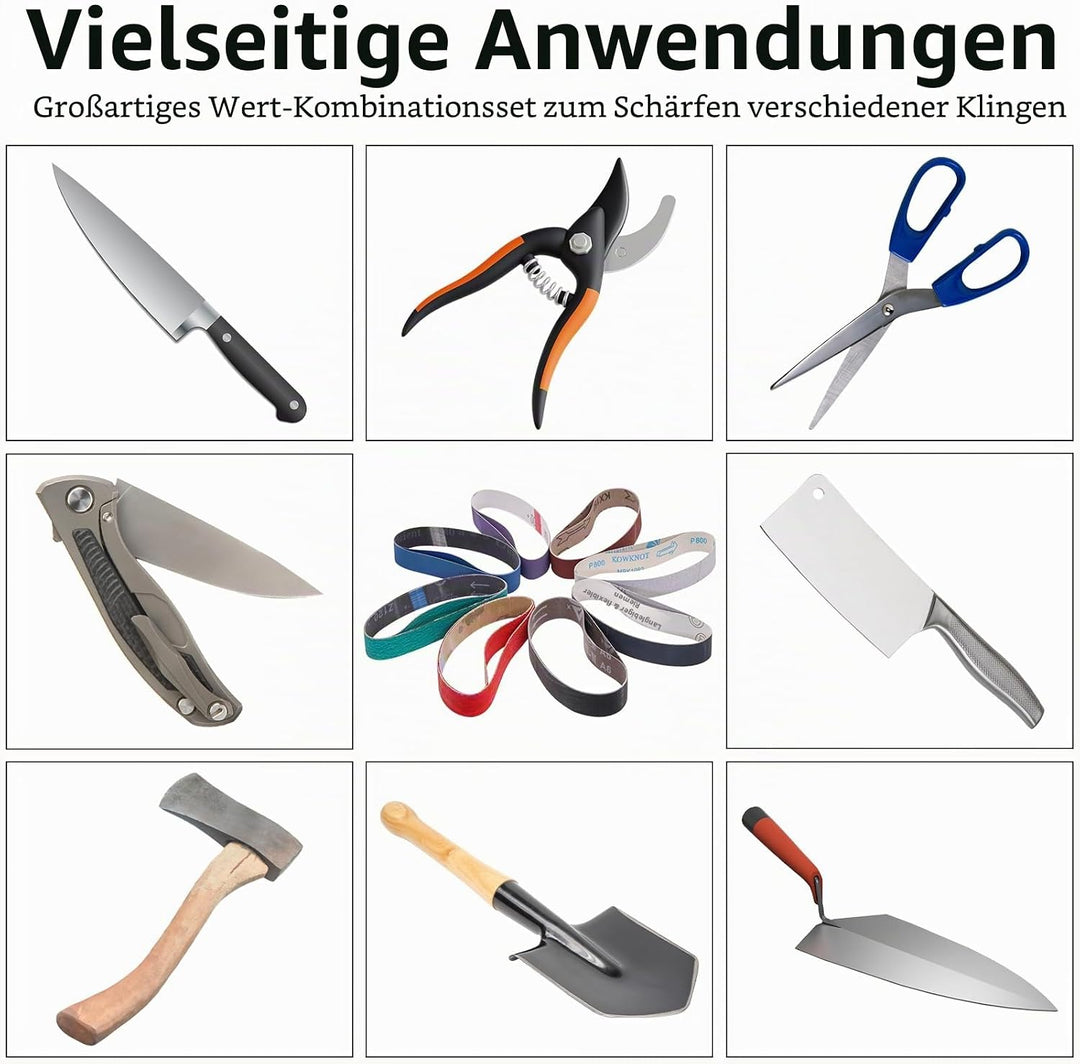 1 x 45,7 x 45,7 cm Schleifbänder, 16 Stück Messerschärfer, Schleifbänder für die Arbeit, scharfe Ken
