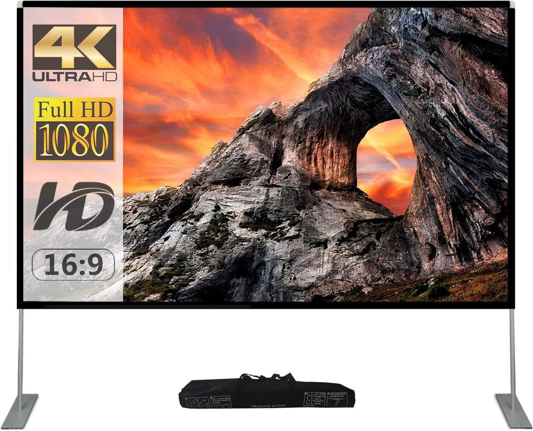 SKERELL leinwand Beamer mit Stand 100 Zoll Beamer leinwand Projektor leinwand Outdoor Indoor Filmlei