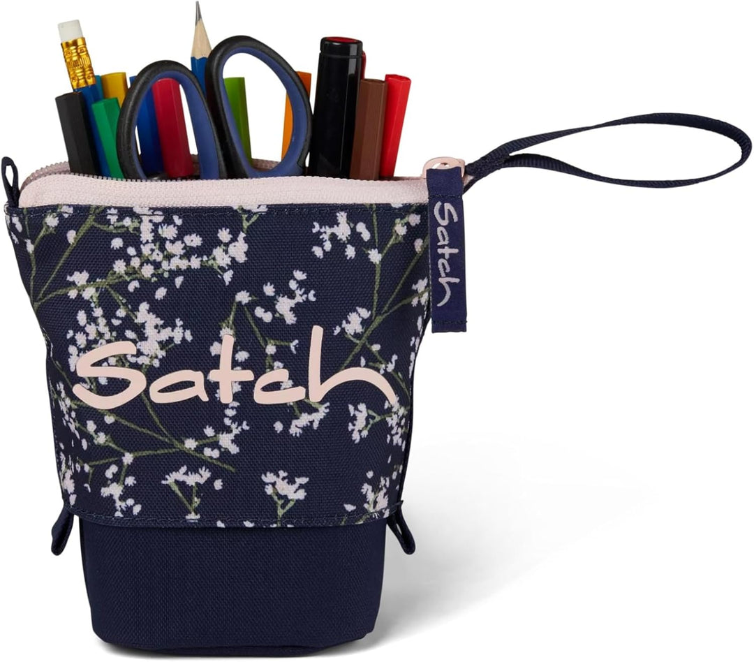 Satch Pencil Slider Federmäppchen Stiftehalter zum Stehen 3 Innenfächer Geheimfach Recycelte Materia