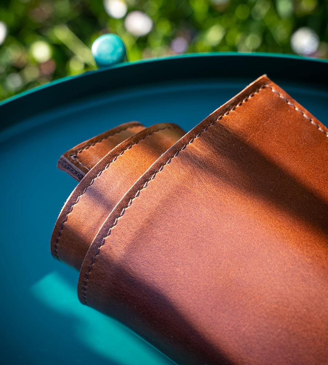 Angus Stoke Premium Messertasche für Kochmesser - Leder Kochmesserrolle gross – Messer Tasche Köche