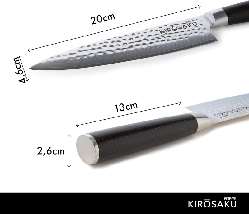 Premium Damast Küchenmesser - 20cm Klingenlänge Küchenmesser – Damastmesser Küchenmesser aus 67 Schi