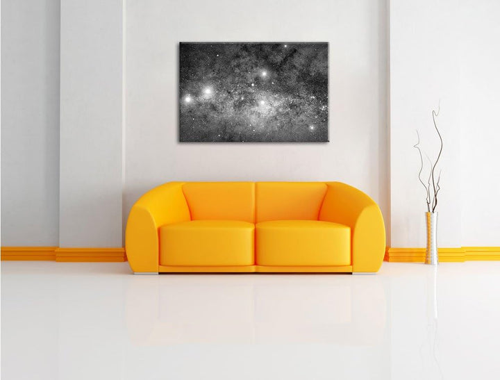 Pixxprint Blick in das Universum als Leinwandbild | Grösse: 100x70 cm | Wandbild | Kunstdruck | fert