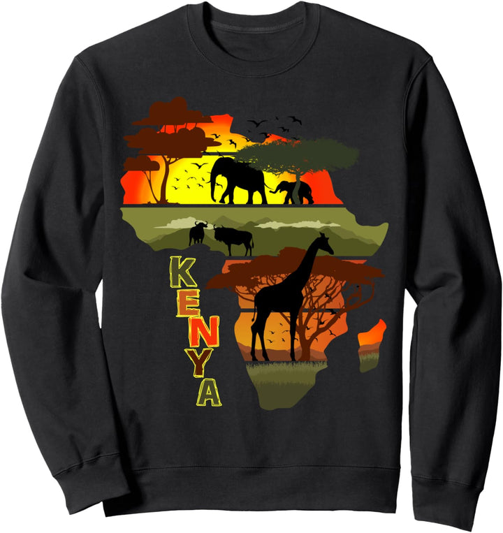 Kenya Afrika Safari Sonnenuntergang Natur Wild Life Sweatshirt