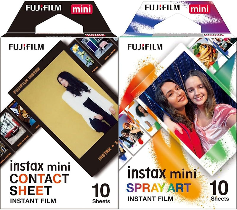 instax Mini Film Spray Art Border, 10 Shot Pack & Mini Film, Contact Sheet (1x10 Aufnahmen), Farbig