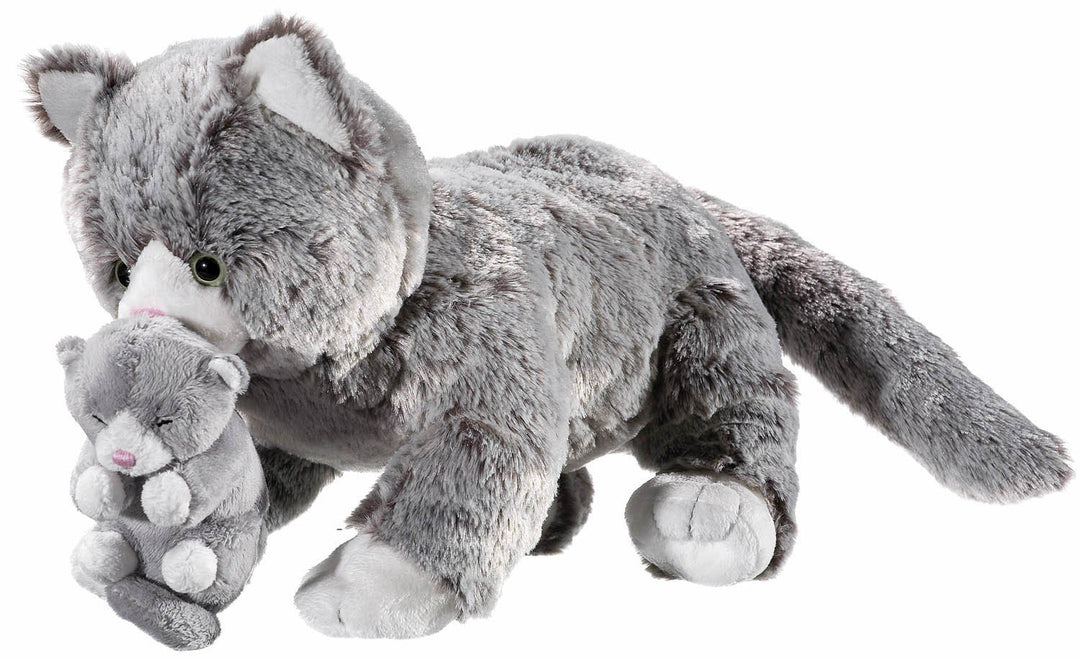 Heunec 284173 - Softissimo Classics Katze mit Baby, Grau