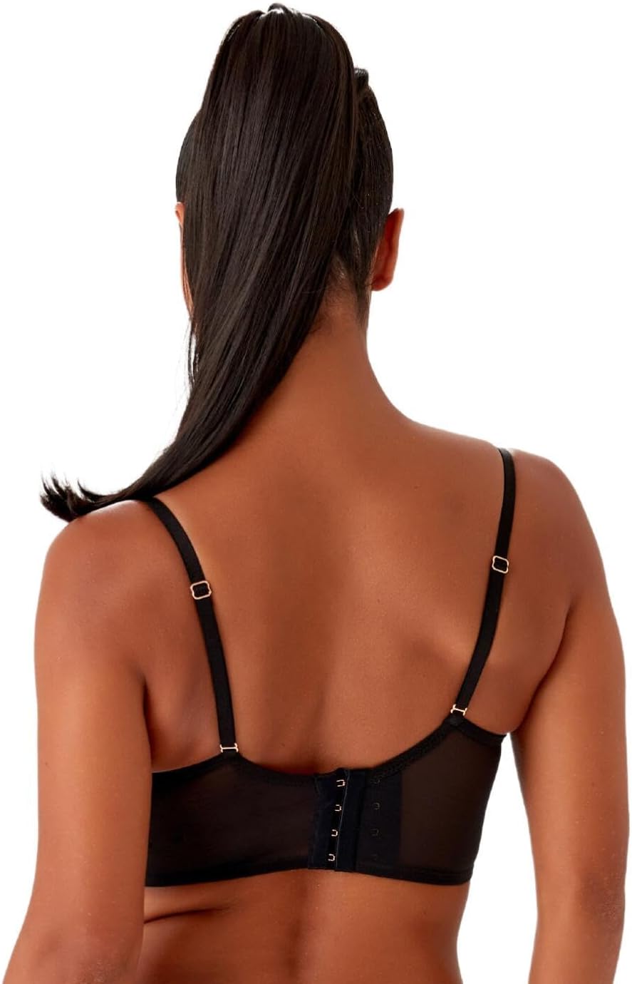 Gossard Damen VIP Captivate Gepolsterter Plunge-BH 65D Schwarz / Bronze, 65D Schwarz / Bronze