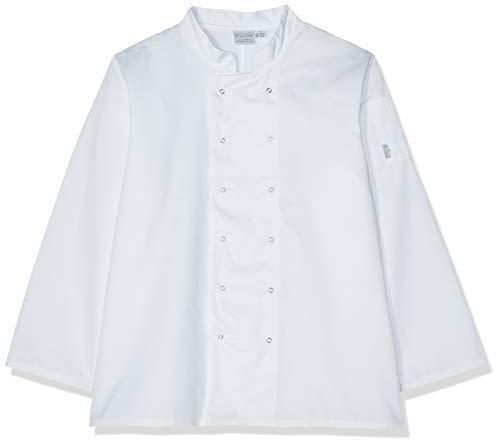 Whites Chefs Clothing Vegas Unisex Polycotton Koch-Jacke Kurzarm, XL / X-Large / Extra-Large, Weiss,