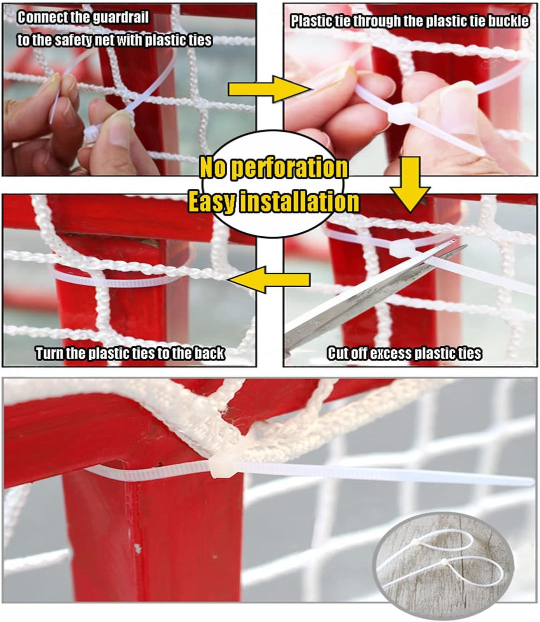 KACQIYT Weiss Sicherheitsnetz Katzennetz Schutznetz Kinder Hochbett Treppe Balkon Fenster Gehäuse Ra