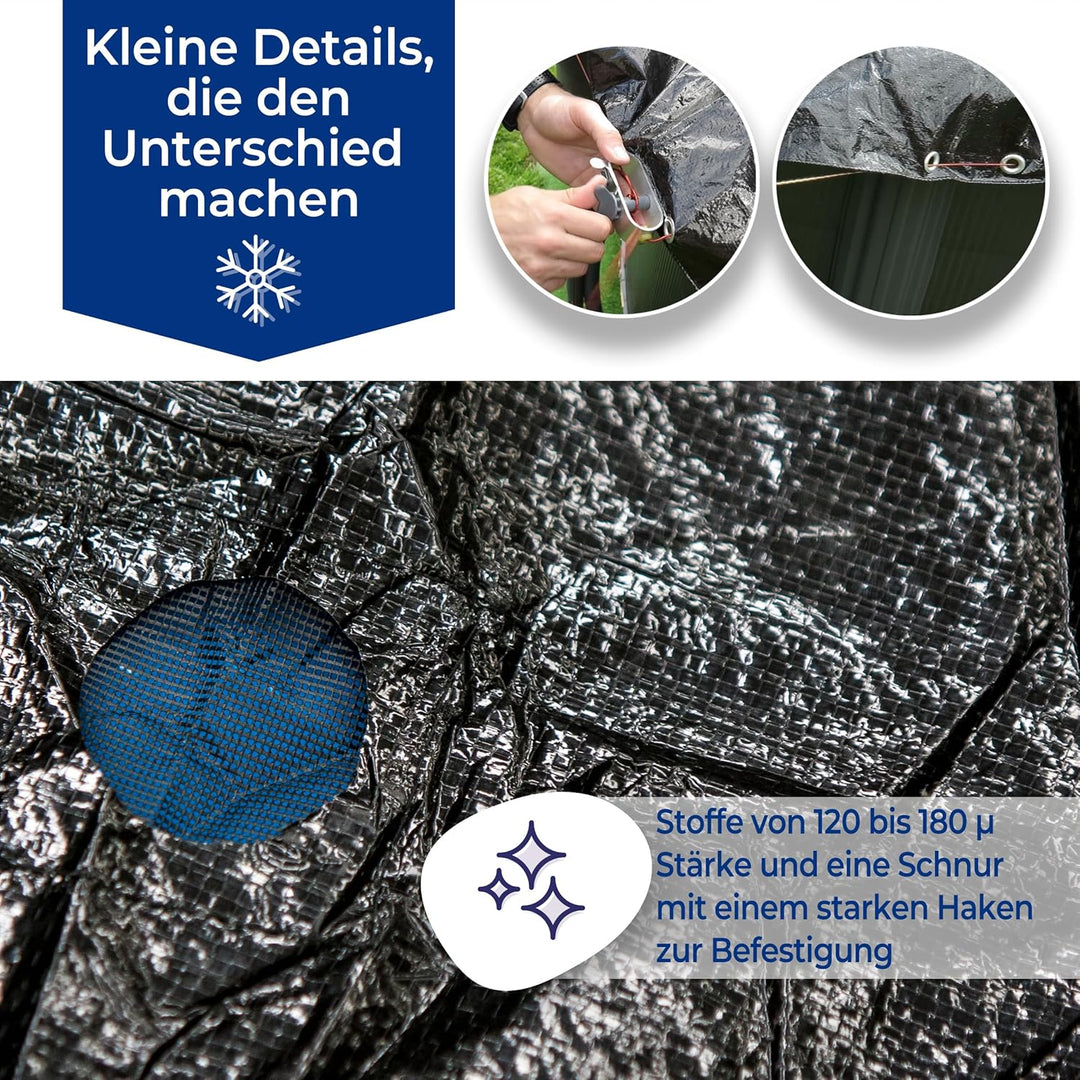 Gre CIPROV1001 - Winterabdeckung für Oval Pool 1000 x 550 cm, Farbe schwarz, 1000 x 550 cm