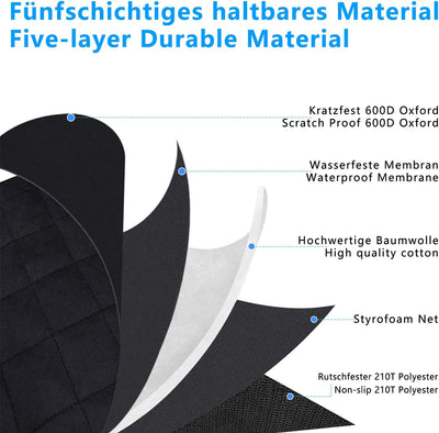 Alfheim Universal Kofferraumschutz für Hunde - Reissfeste und wasserdichte Kofferraum-Hundematte - r