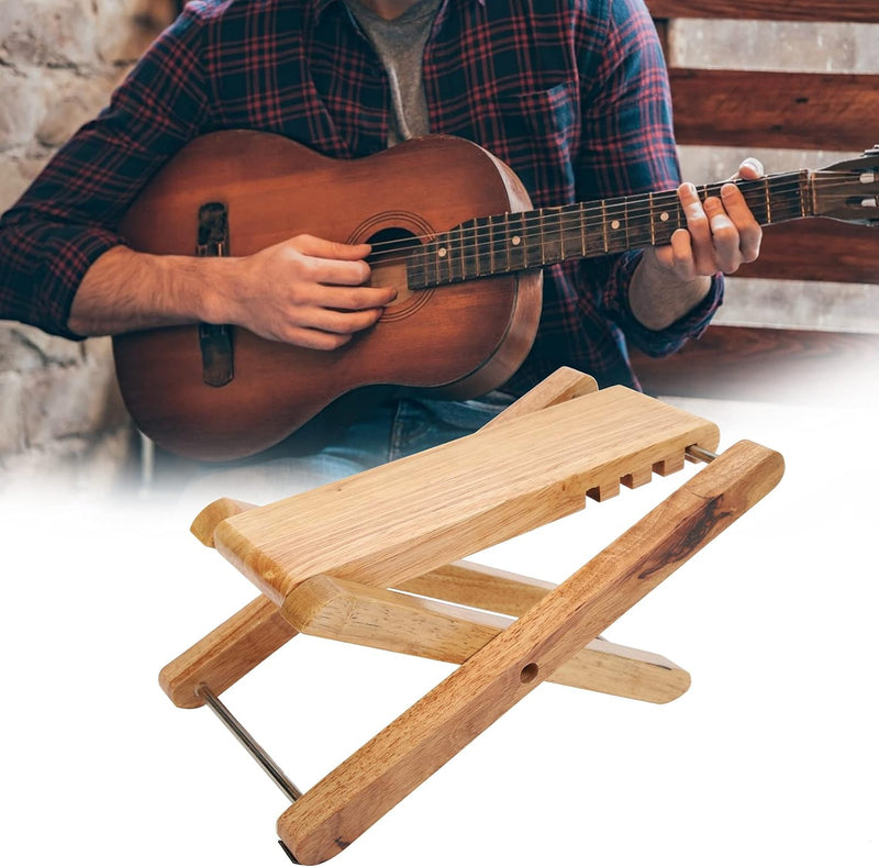 Fussstütze für Gitarre, tragbar, zusammenklappbar, aus Bambus, für Gitarre, die die stabile Fussstüt