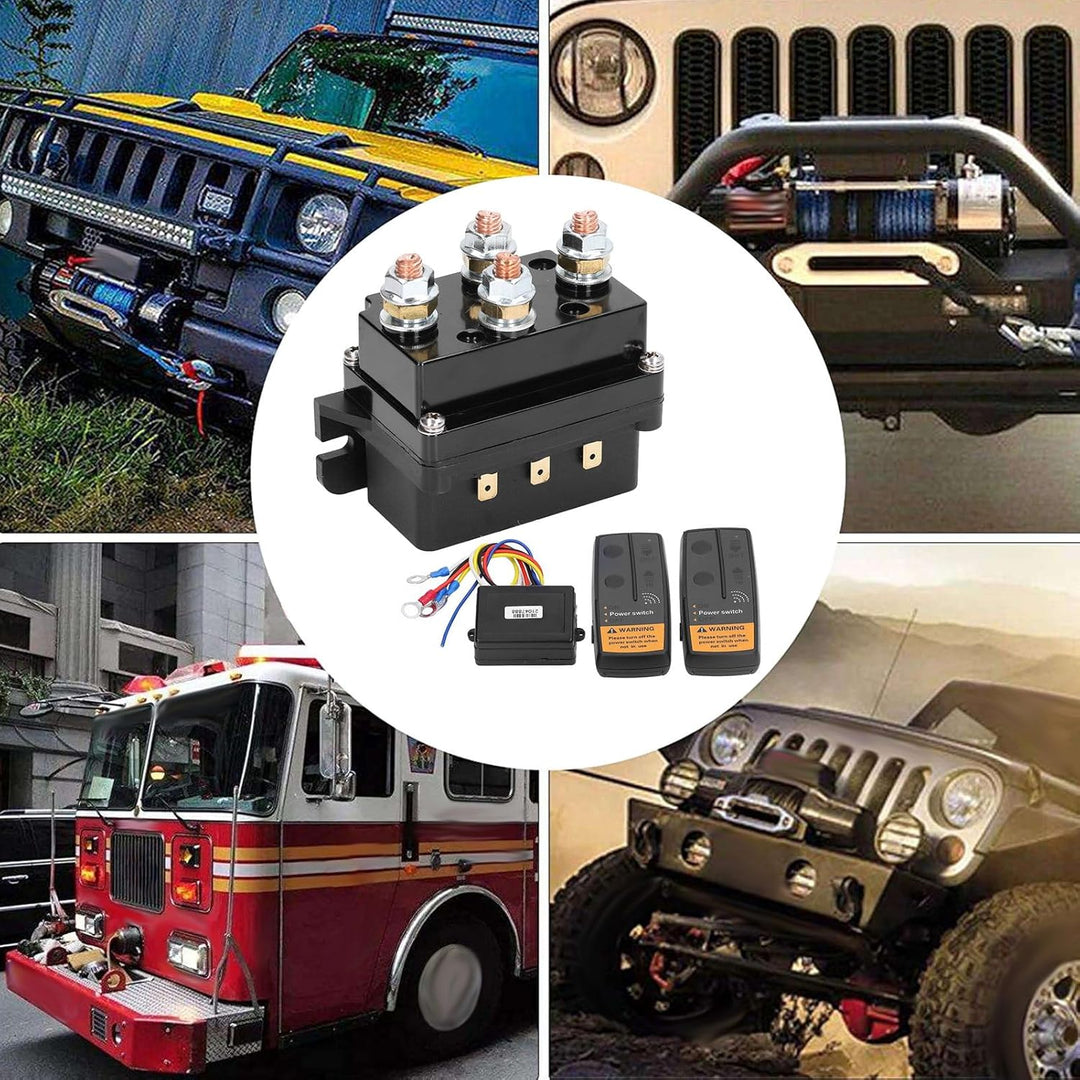 Yctze Elektrische Windensteuerung Windenrelais DC500A 12V Kabelloses Winden-Fernbedienungs-Kit Winde