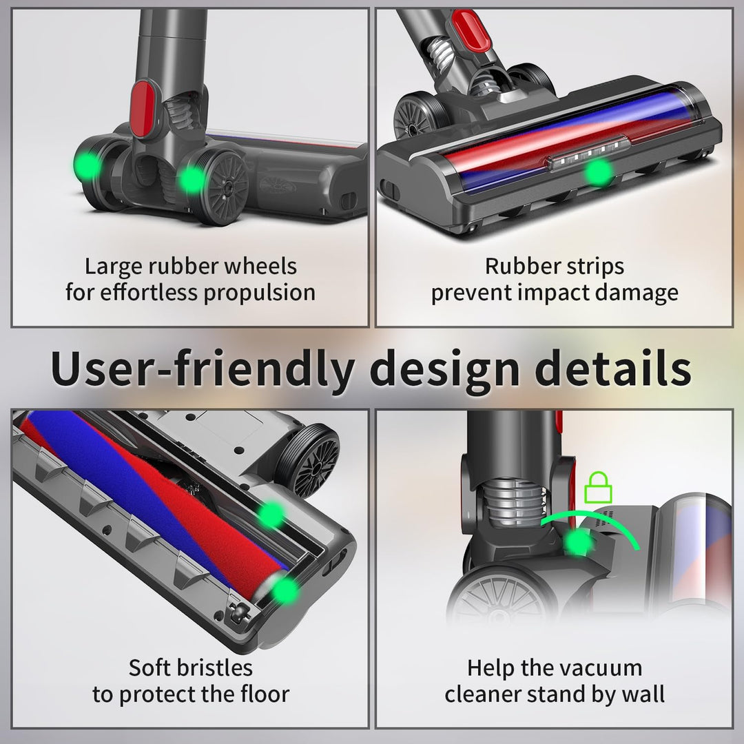 Bürste mit Softwalze für Dyson V7 V8 V10 V11 V15 Bodendüse Ersatzteil Softroller Ersatzbürste Frontl