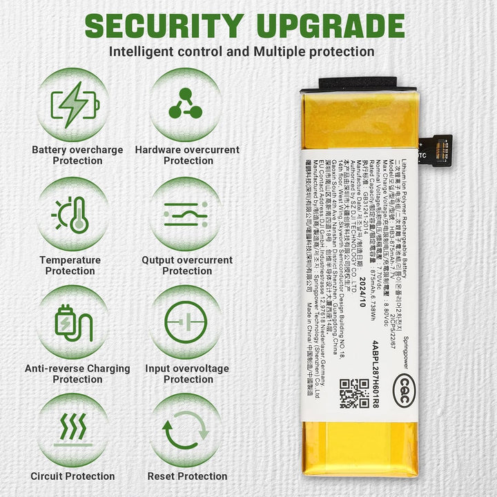 Neu HB3-875 Akku Ersatz Kompatibel mit Pocket 2 Pocket II Ersatzbatterie