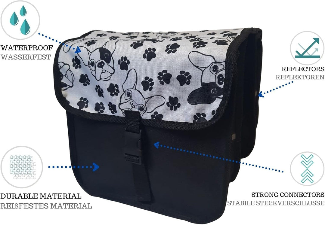 Beluko FAHRRADTASCHE Kinderfahrradtasche Satteltasche 20-26" Gepäckträgetasche Doppel (50 - Midi - H